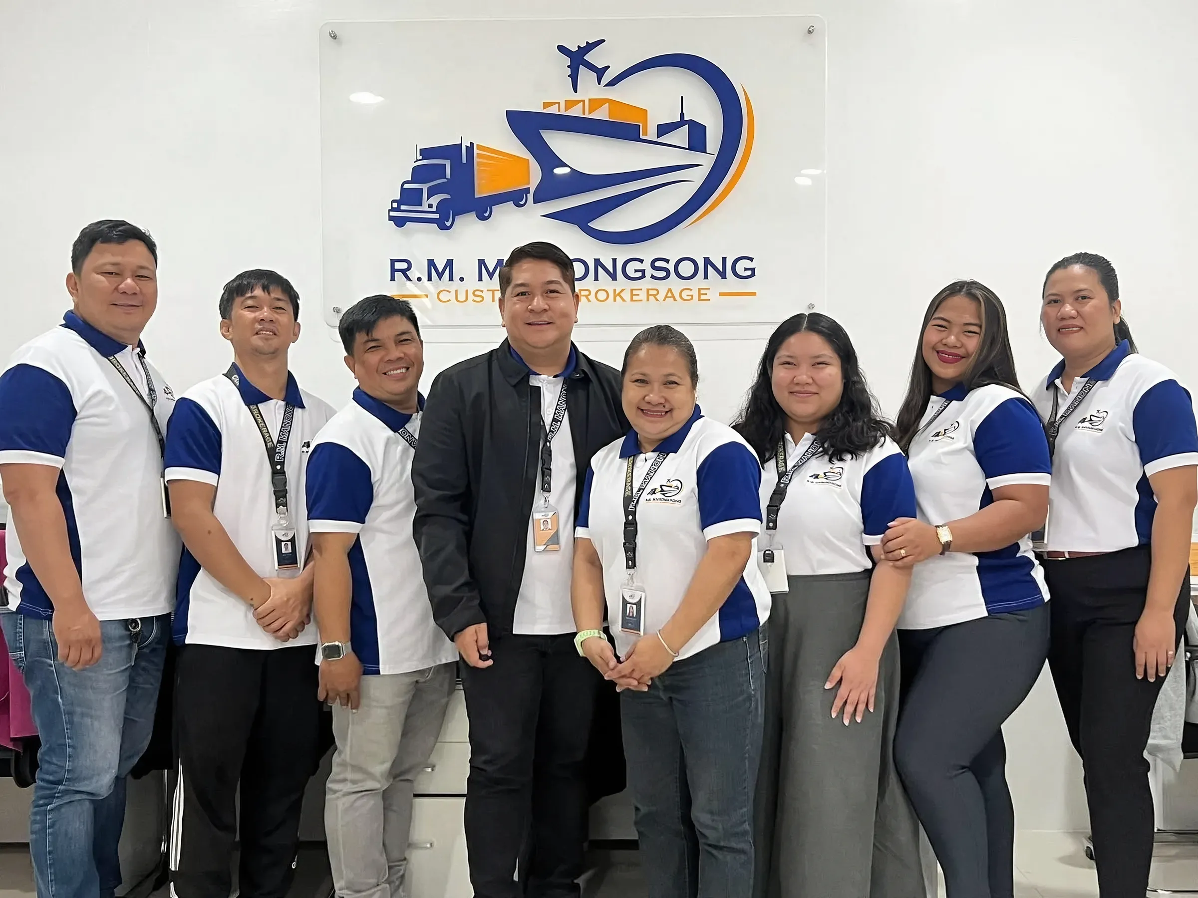 The RM Manongsong Customs Brokerage team at their Parañaque City office